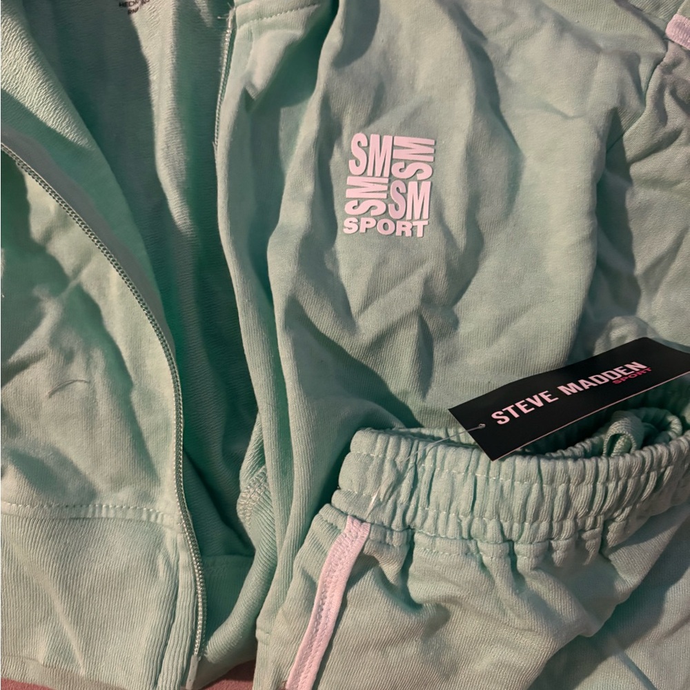 Steve Madden Kids Light Green Jogger Set